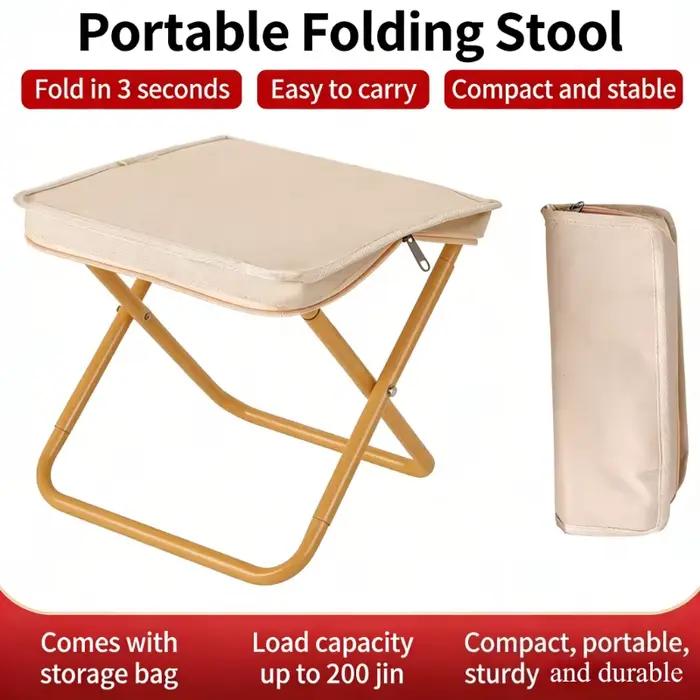 Tabouret pliant sac à main portable - Mini-siège pêche léger pour camping et voyage