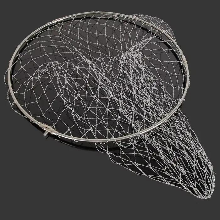 Filet de pêche pliable avec manche télescopique pour atterrissage des poissons en eau profonde