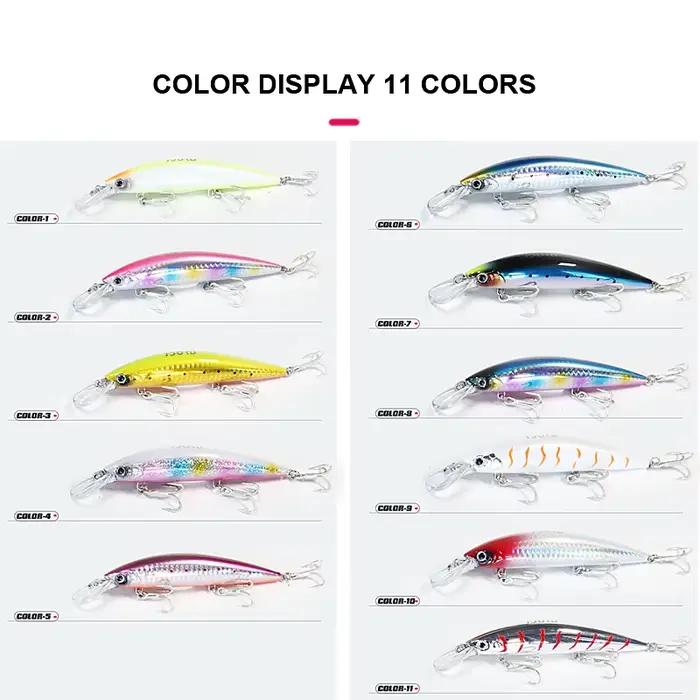 Leurres minnow coulants FJORD 37g 29g 17g pour lancer longue distance - Jerkbaits mer eau douce pêche gros carnassiers