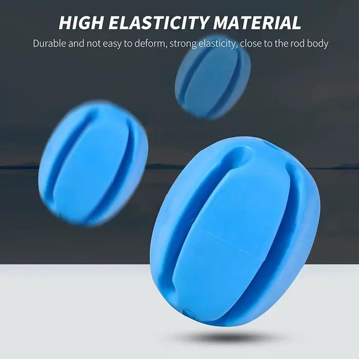 6 sangles porte-cannes silicone pêche légères avec 5 trous pour rangement accessoires matériel