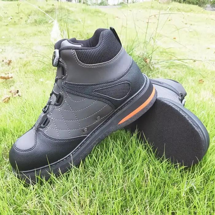 Bottes de pêche à lacets avec semelle feutre cloutée ou non pour pêche à la mouche