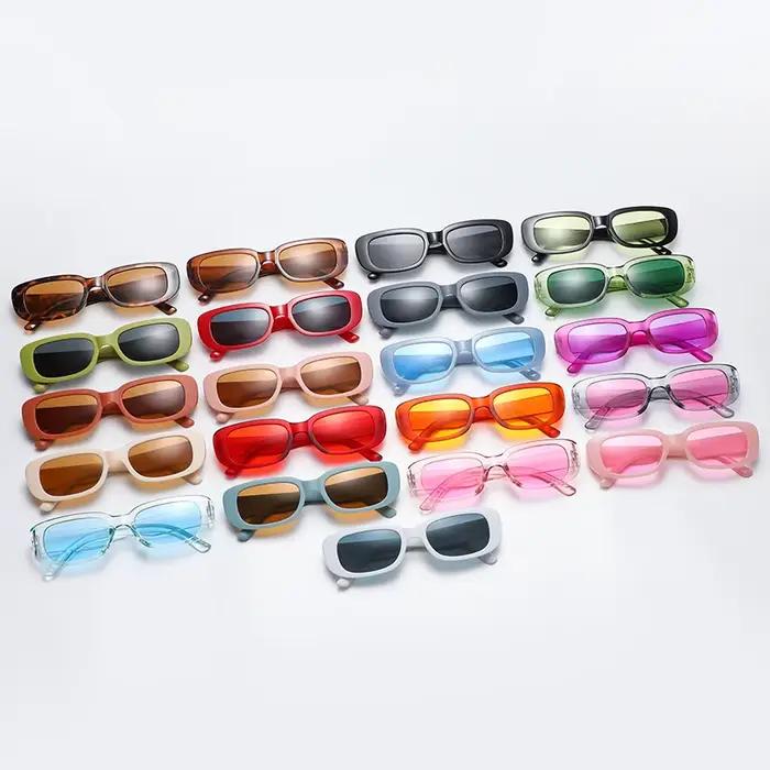 Lunettes de pêche rétro rectangle - Petit format - Voyage plage été UV400