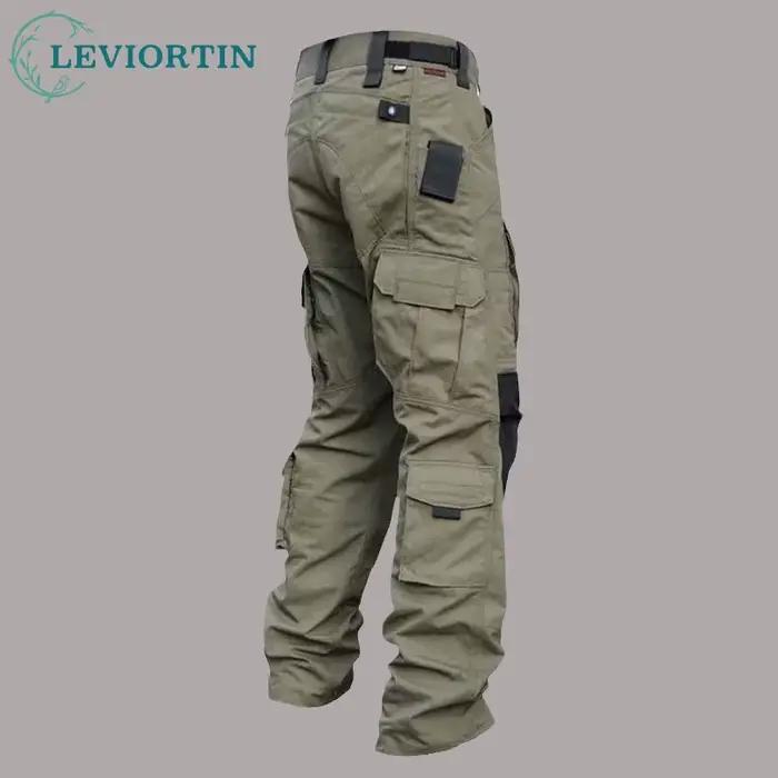 Pantalon cargo militaire résistant pêche travail randonnée hommes outdoor multi-poches