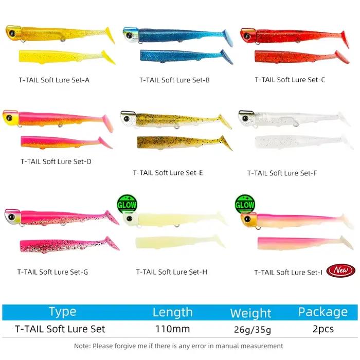 Leurre souple TSURINOYA 110mm 35g pour bar et flet, leurre plombé à longue distance avec 2