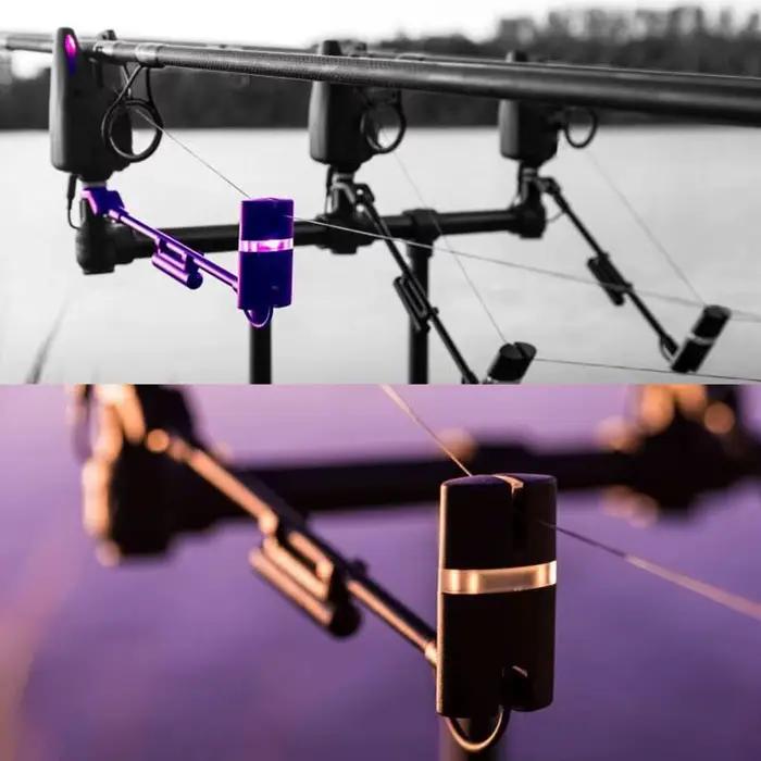 Indicateur de touche lumineux réglable 7 couleurs avec wigglers pour pêche nocturne et alarmes