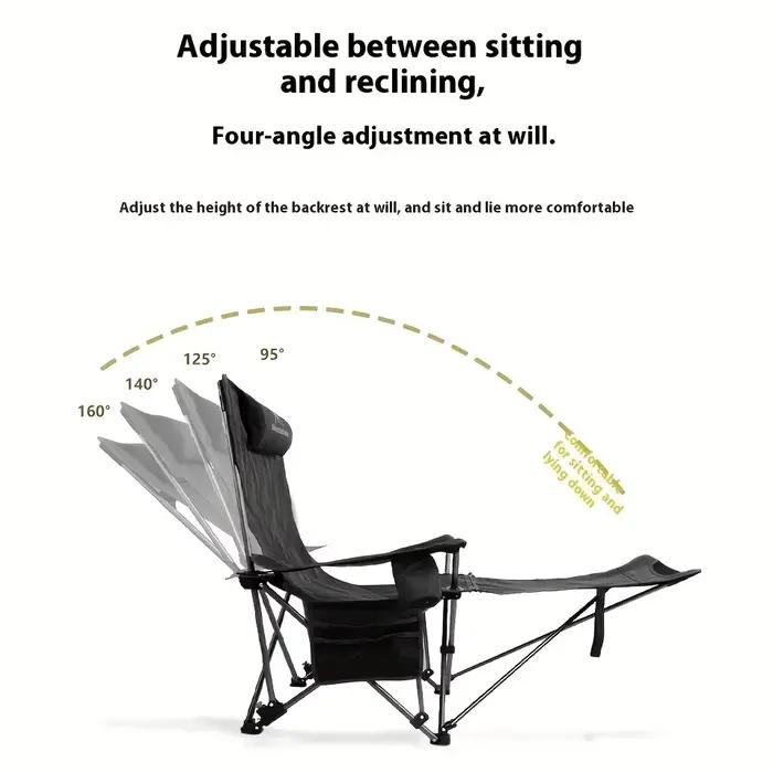 Fauteuil camping MOUNTAINHIKER toile Oxford 600D 4 positions pêche plage portable extérieur