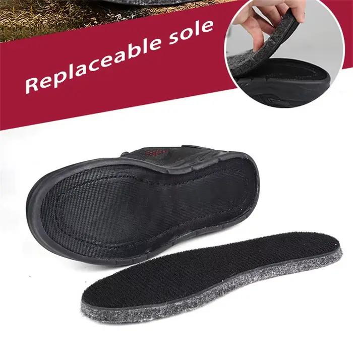 Chaussures de pêche sur rochers avec semelle feutre et clous amovibles - Chaussures anti-dérapantes pour pêche en mer et randonnée