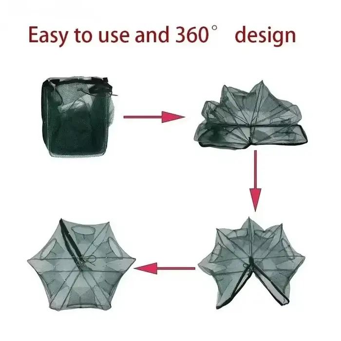 Piège pliable crabe écrevisse poisson pour pêche en rivière étang filet casting amorce