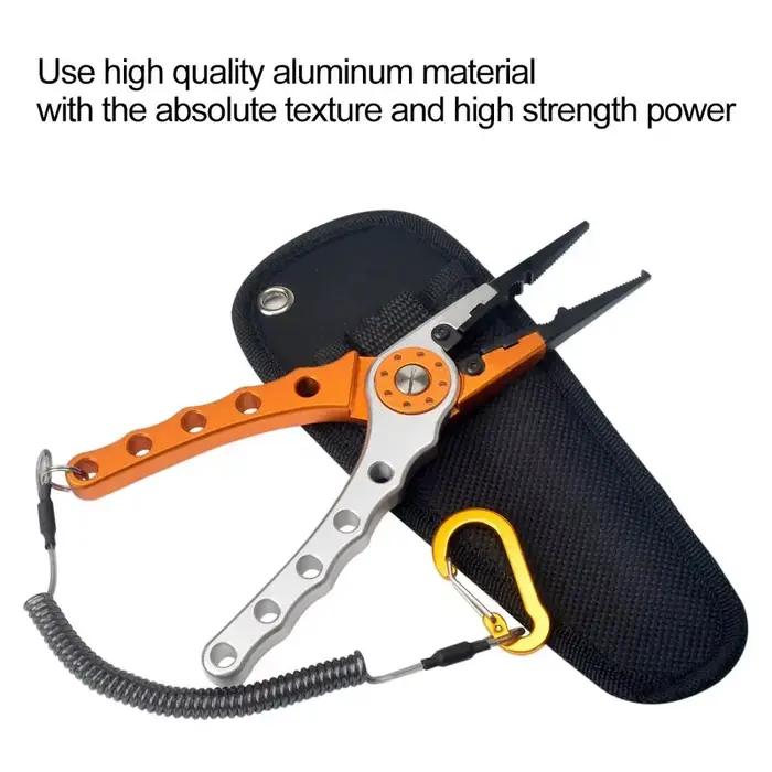 Pince multifonction aluminium coupe-ligne dégorgeoir - Ciseaux pêche 20cm 150g