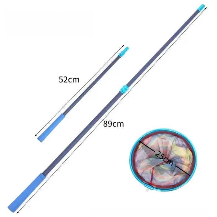 Filet à épuisette enfant fibre de carbone pour pêche aux insectes et papillons en extérieur