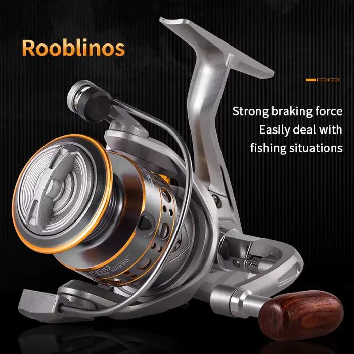 Moulinet de pêche spinning Rooblinos LD métal mer et eau douce interchangeable main pour truite carpe
