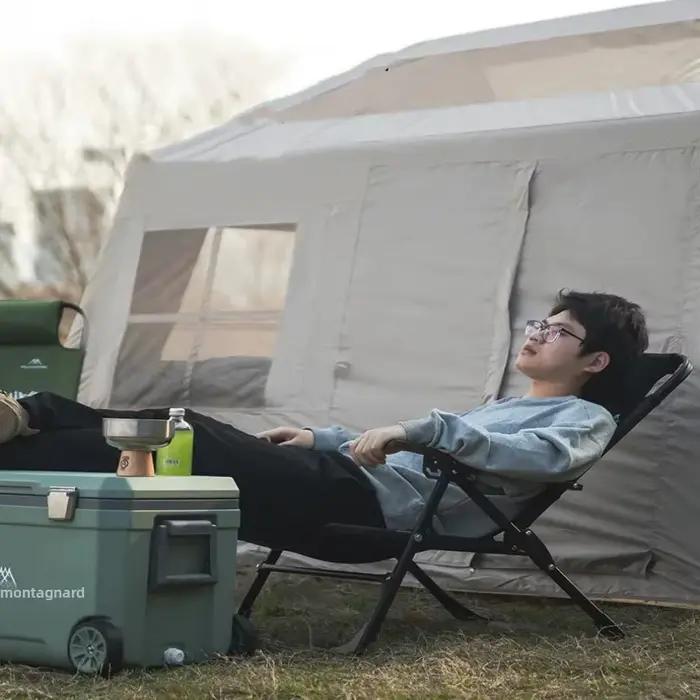 Chaise pliante camping portable outdoor relax 5 positions réglables pour pêche randonnée