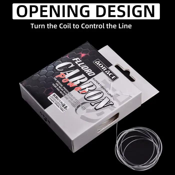 Aorace fluorocarbone 100-300m - Ligne de pêche japonaise monofilament coulante pour pêche en mer 1-15kg