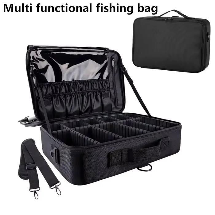 Sac de pêche grand format étanche Oxford multifonction avec compartiments pour matériel et leurres