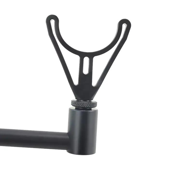 Support de canne à pêche carpe 2 pièces Hirisi pour pêche sur berge avec porte-canne et tête réglable