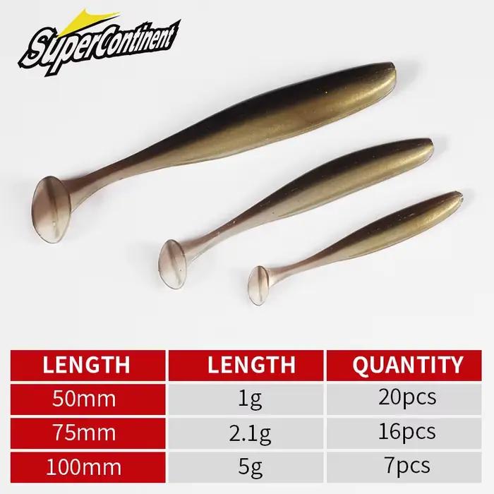 Leurre souple Supercontinent shiner 50-100mm pour gros brochets - accrochage facile et nage naturelle