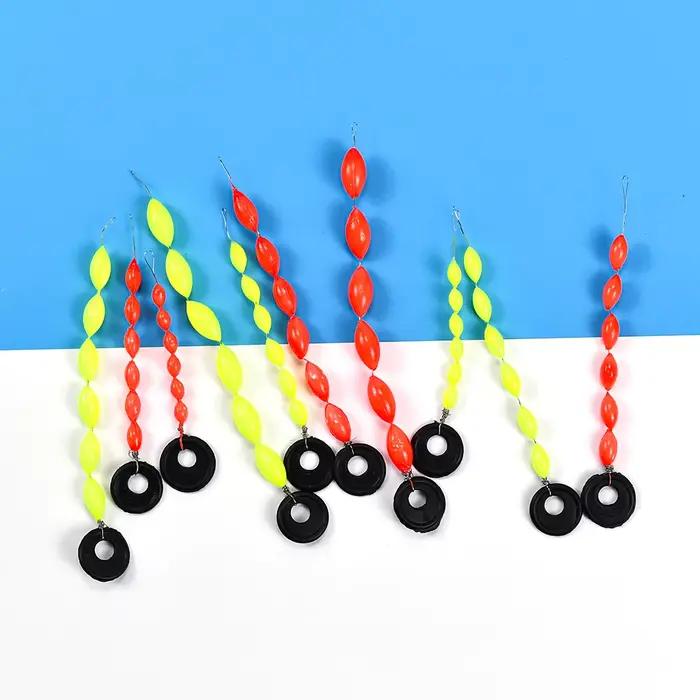 10 flotteurs pêche 6 en 1 type étoile 7 perles en mousse avec stoppeur pour ligne accessoires montage