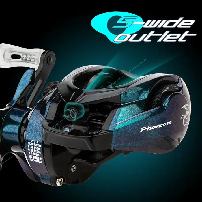 Moulinet baitcasting CEMREO PHANTOM léger frein magnétique 7.1:1 petit corps pêche light game