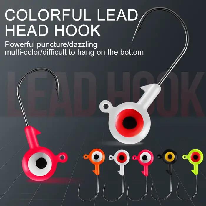 5 hameçons jig tête plomb WALK FISH 1.75g 3.5g pour vers souples pêche précise leurres durs et mous