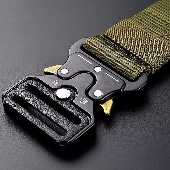 Ceinture tactique rapide dégagement pêche chasse - Ceinture nylon souple unisexe noir outdoor