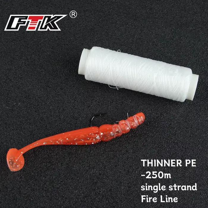Fil élastique Firewire FTK 250M haute résistance 0.2mm pour pêche fine, ligne japonaise