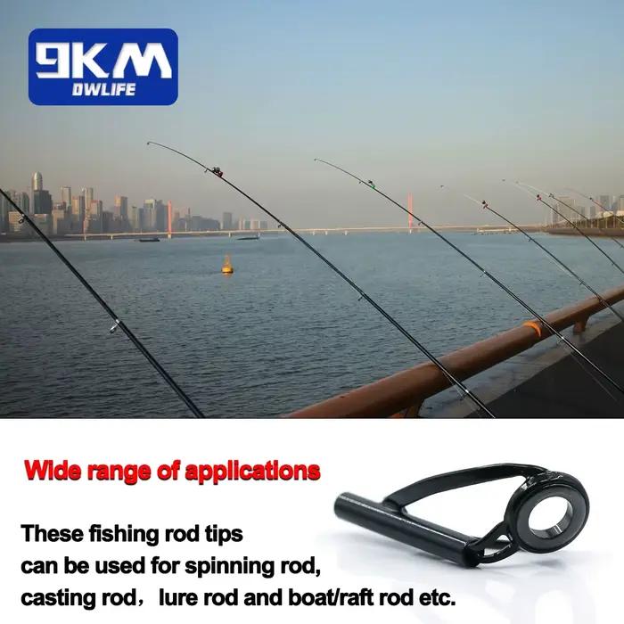 Kit réparation anneaux canne pêche céramique inox résistant eau douce mer remplacement guide fil