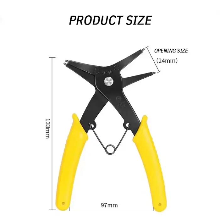 Pinces à circlips intérieur-extérieur ressort pour maintenance moteur bateau pêche 2-en-1