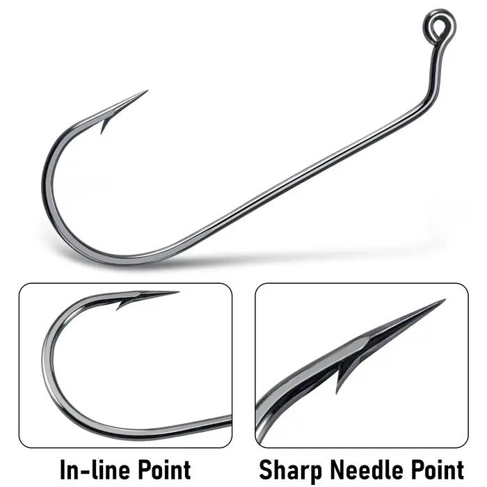 Hameçons Jig Aberdeen 60° acier carbone pour swimbait et ned rig avec longue hampe