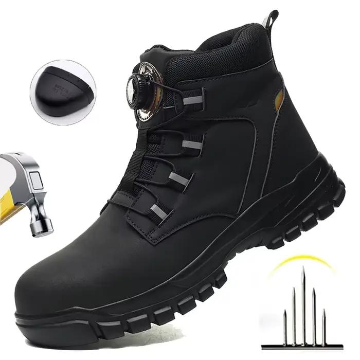 Bottes de sécurité étanches homme - Semelle anti-perforation pour pêche en rivière et travail