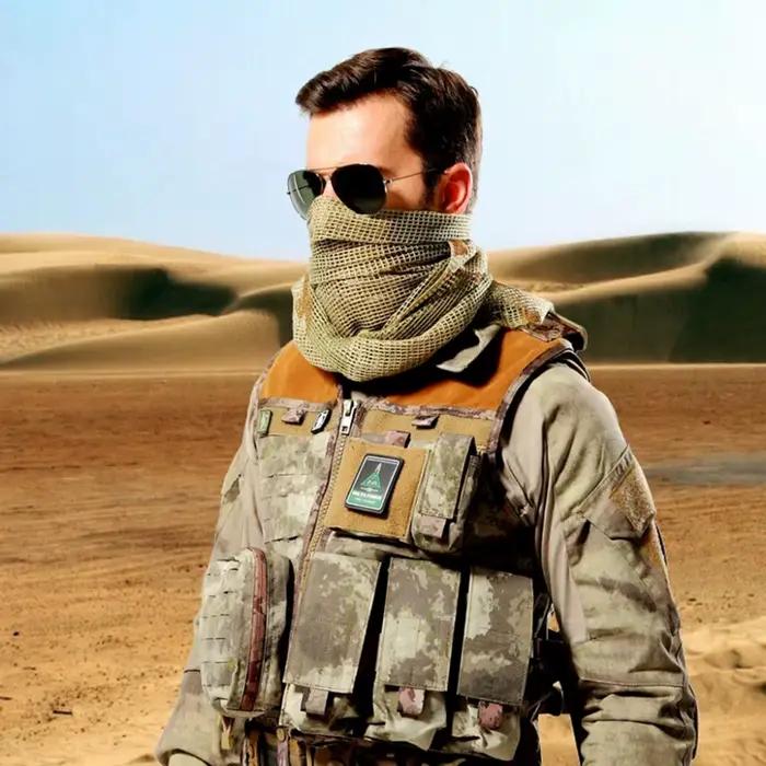 Écharpe camouflage tactique polyvalente CLUSGO pour hommes, chasse, photographie, plein air, activités extérieures