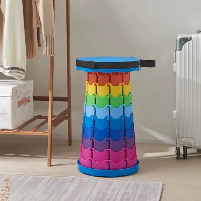 Tabouret télescopique GIANXI pour pêche et camping - Siège pliable léger avec sac de transport