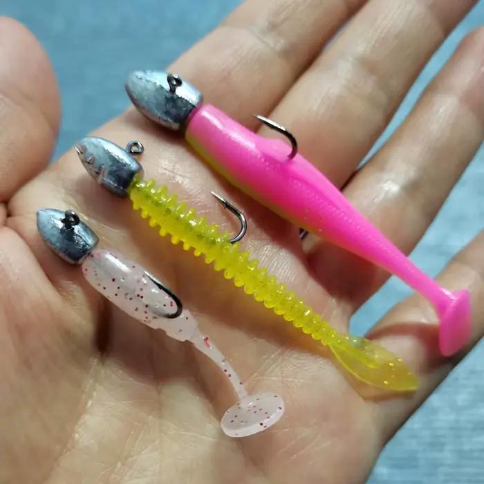 Hameçons plombés JOHNCOO 10 pièces pour leurres souples, 2g 3g 5g, pêche légère au jig