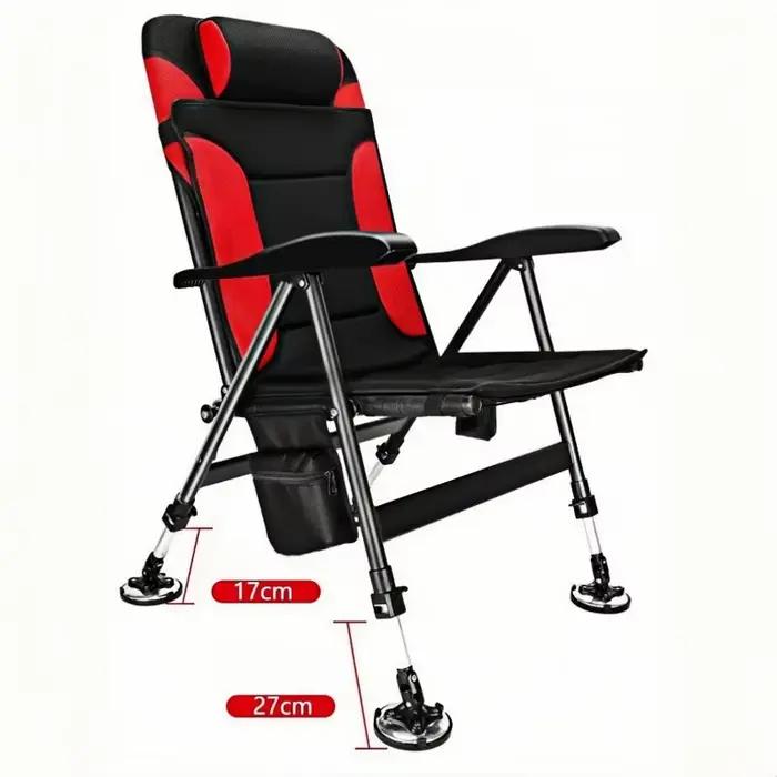 Chaise pêche télescopique réglable pliante camping extérieur équipement pêcheur portable