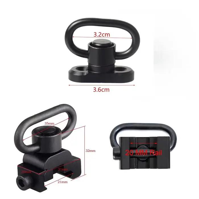 Mousqueton rapide rotatif 360° pour sangle - Accessoire pêche et chasse fixation facile 1.25"