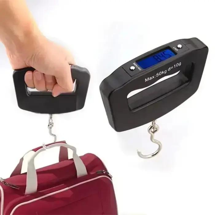 Balance bagages pêche 50kg portable - Pèse-sac digital pour équipement de pêche et voyage