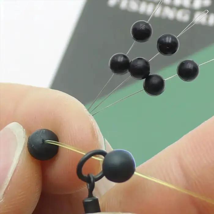 100 perles de pêche espaceurs 3mm-12mm - Perles rondes souples et dures pour montages et appâts