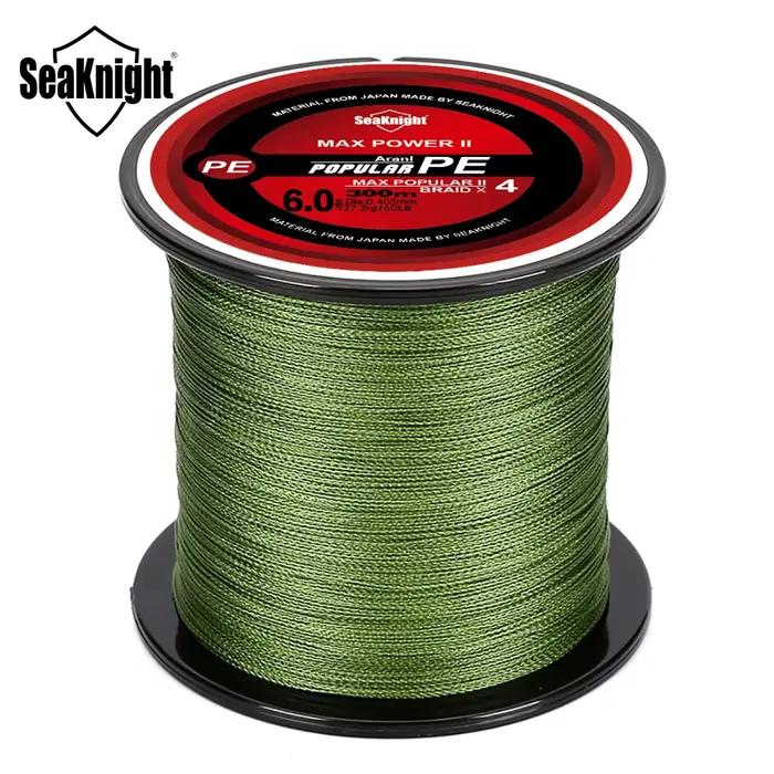 Ligne de pêche tressée SeaKnight 4 brins 8-100LB, pour mer et eau douce, 300m 500m 1000m