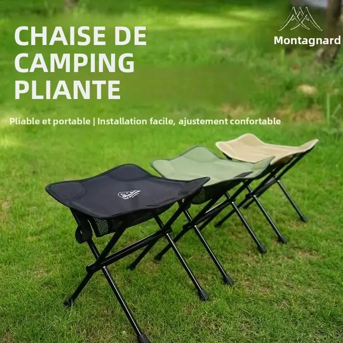 Chaise lune MOUNTAINHIKER en alliage aluminium pour pêche - Ultralégère, pliable et portable