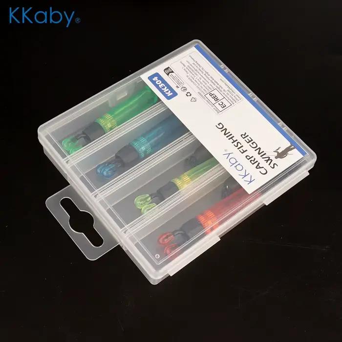 Set 4 pièces swinger souple avec LED 4 couleurs pour carpe dans boîte de rangement Kkaby