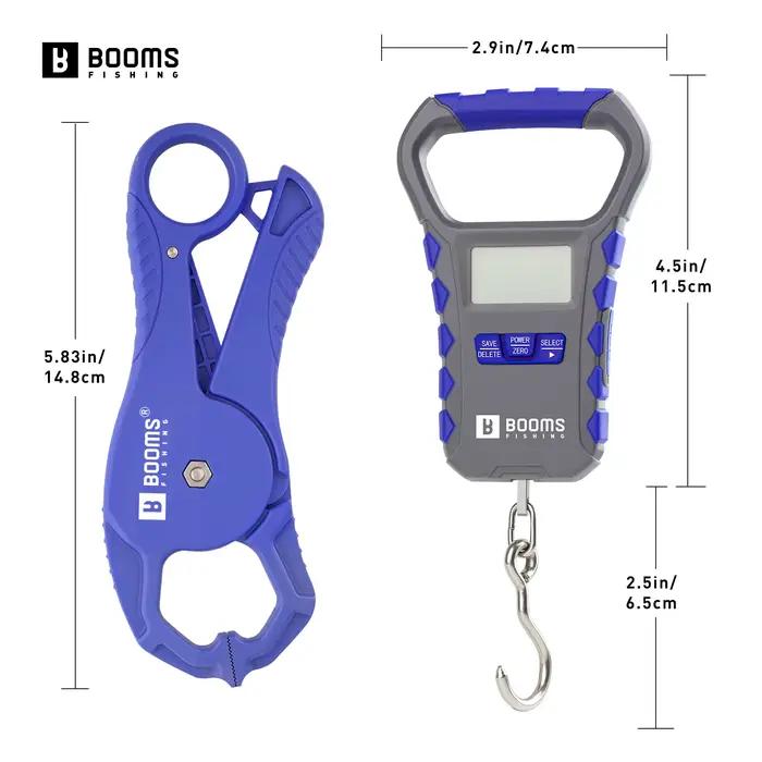 Kit pêche Booms avec pince à poisson et balance numérique 65LB/30KG rechargeable portable outil pesage