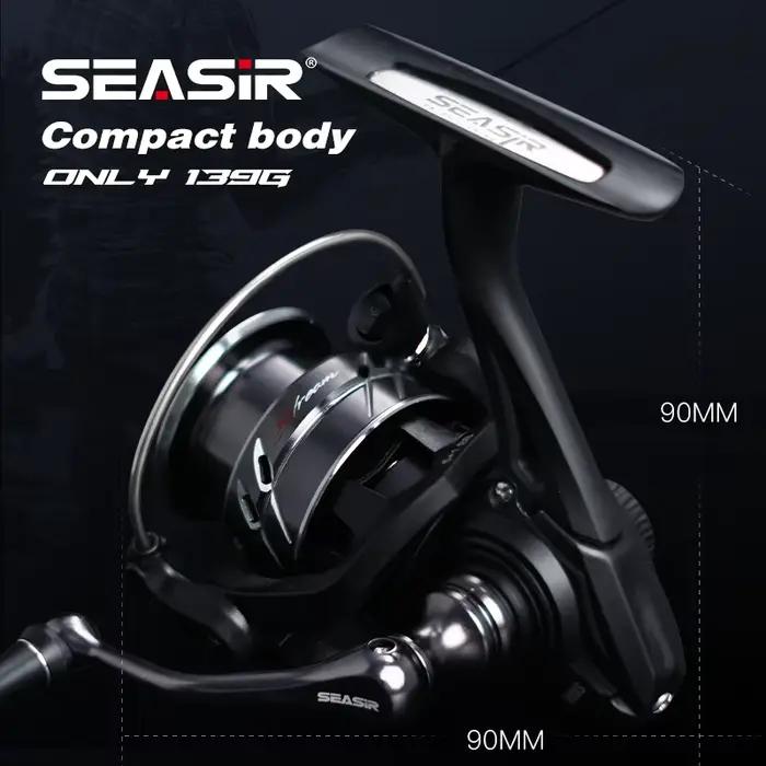 Moulinet Spinning SEASIR Stream 139g Ultraléger Carbon Washers Drag 6Kg 5+1BB Ratio 5.4:1 pour Pêche Précise