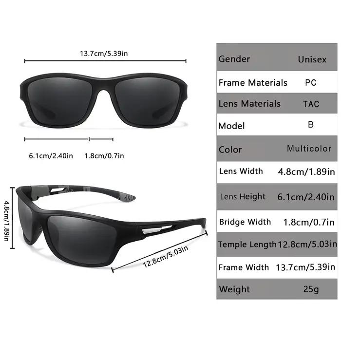 Lunettes de pêche polarisées homme femme UV400 anti-éblouissement avec lentilles TAC