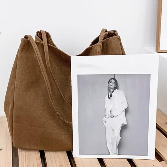 Sac shopping toile écologique pêche femme grand capacité rangement matériel pêche quotidien voyage