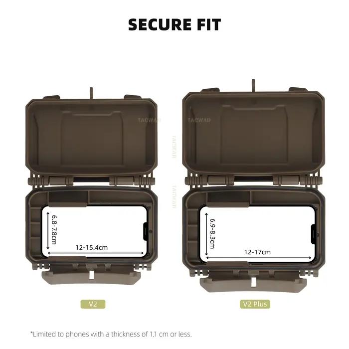 Boîtier rangement téléphone tactique MOLLE V2 - Support navigation pêche airsoft chasse