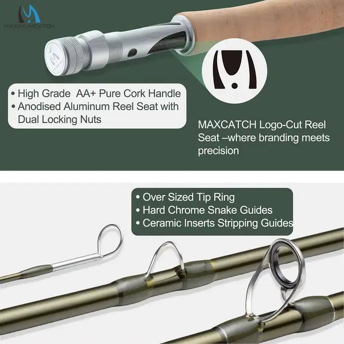 Canne Maximumcatch Premier X 3-12WT 8.4ft-9ft action moderate-fast - Canne haut de gamme avec tube voyage rigide