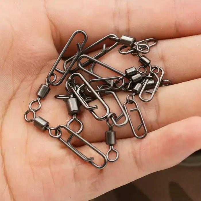 Clips à roulement inox pour pêche en mer changement rapide leurres appâts résistants corrosion pour pêcheurs professionnels et amateurs