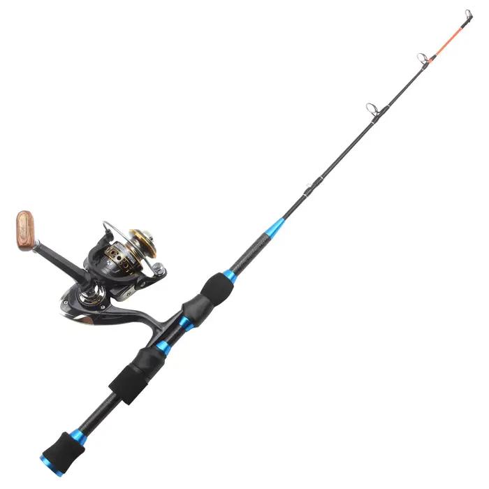 Canne pêche glace 65cm carbone super rigide combo moulinet set carpe hiver pesca