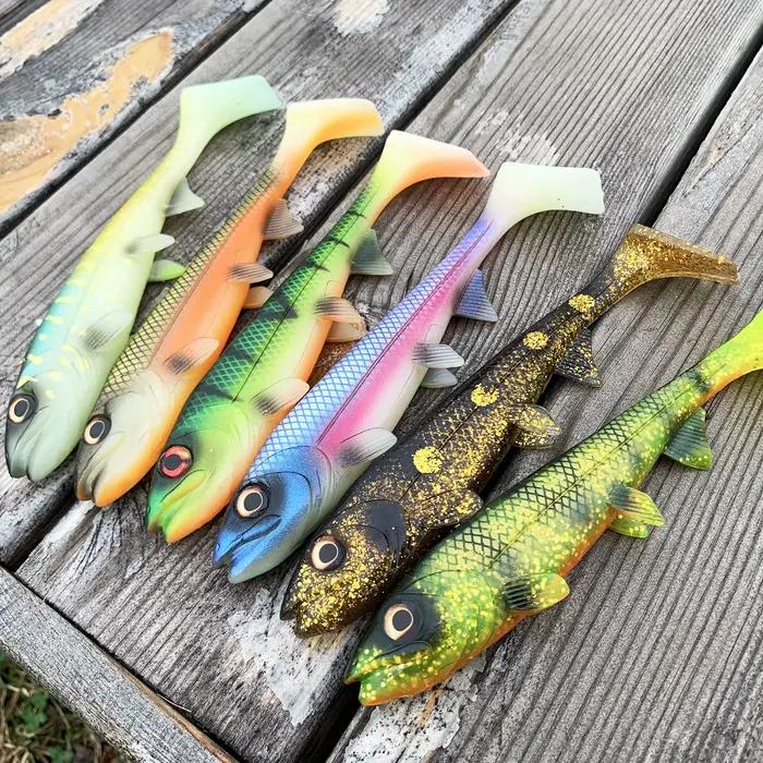 Leurre souple shad pêche en mer 14cm 18cm leurre wobbleur pour gros carnassiers brochet silure