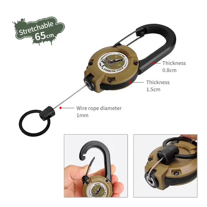 Protecteur d'hameçons pour leurres calmar 6 pièces avec fermoir rétractable - Accessoire pêche