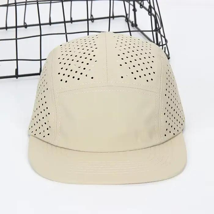 Casquette 5-panel perforée légère respirante - Chapeau pêche running séchage rapide été
